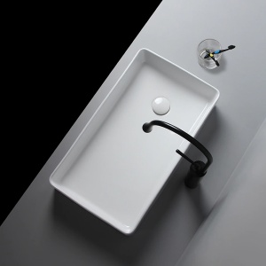 Lavoar pentru blat PRO CUBIC ceramic,blavat - Img 3