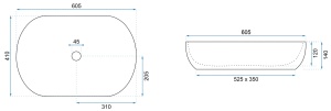 Lavoar REA CLEO 61 SHINY AIAX, Dimensiuni 61x41x14 cm, Design deosebit - Img 4