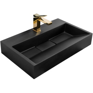 Lavoar REA Goya Black Mat, 70 cm compozit