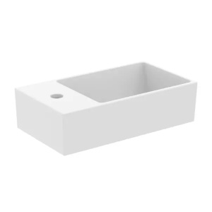 Lavoar suspendat Ideal Standard Atelier Extra alb mat 45 cm cu orificiu baterie si preaplin stanga - Img 9