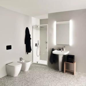 Lavoar suspendat Ideal Standard i.life B alb lucios SmartGuard 50 cm cu orificiu baterie si preaplin - Img 11