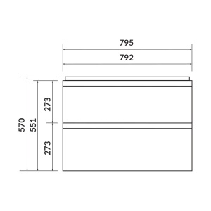 Mobilier de baie suspendat Cersanit Moduo pentru lavoar 80 cm alb lucios - Img 2