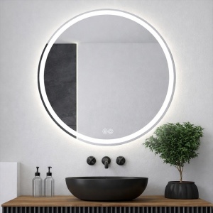 Oglinda de baie cu LED in 3 culori si dezaburire Izyda 80 cm - Img 14