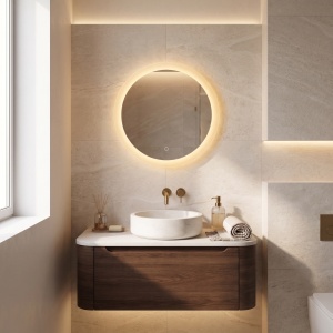 Oglinda de perete cu iluminare LED YH-BL-1 rotunda 50 cm - Img 5