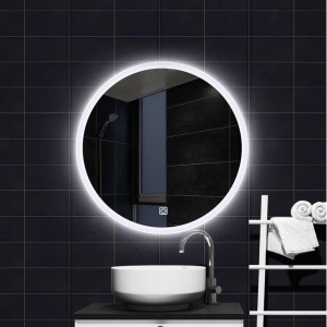 Oglinda LED 100cm, Cu Sistem Dezaburire, Lumina Reglabila Si 2 Difuzoare Bluetooth - Img 1