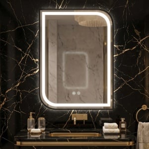 Oglindă LED 70 x 50 cm Zone Black - Img 3