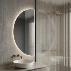 Oglindă LED Moon cu forma semicirculara 120x60 cm - Img 8