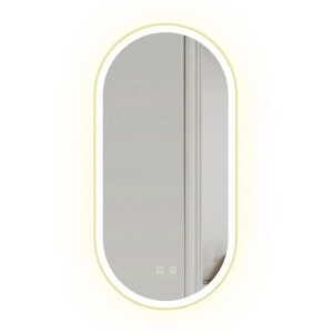 Oglindă LED OVL 50x100cm, finisaj Gold