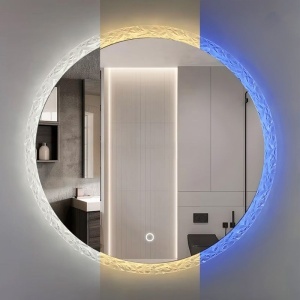 Oglinda rotunda baie cu LED 60cm YH-3562