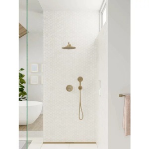 Palarie de dus Hansgrohe Croma 280 1 jet auriu lucios - Img 2