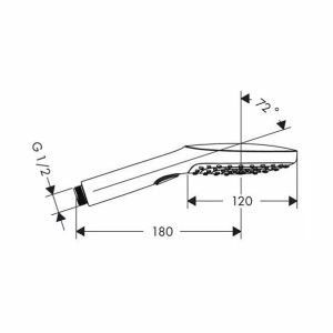 Para de dus Hansgrohe Raindance Select 120 auriu lucios 3 functii - Img 2