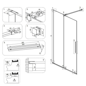 Paravan de cada ASTRA-CH-PR-85X150 CROM 85x150 CM 8 MM - Img 22