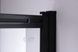 Paravan de cada cu rame negre PR07, 6mm grosime sticla, 120 x 150 cm - Img 7
