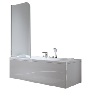 Paravan de cada PR01 CROM 80x140 cm, Sticla securizata 6 MM - Img 1