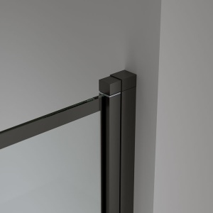 Paravan de cada PR03, Dimensiune 80x140cm, Sticla securizata 6 mm, Culoare Negru - Img 5
