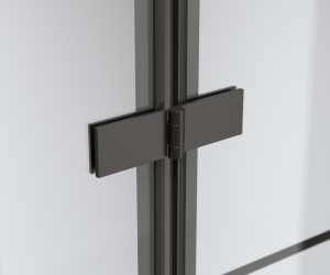 Paravan de cada PR06, Dimensiune 100x140cm, Sticla securizata 6mm, Culoare Negru - Img 2