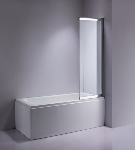 Paravan de cada PR07, Dimensiune 100x150cm, Sticla securizata 6mm, Culoare Crom - Img 6