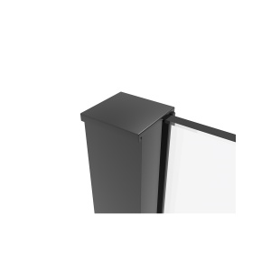 Paravan de dus tip Walk-in Odea Black, Dimensiuni la Alegere, Sticla Securizata 8mm - Img 6