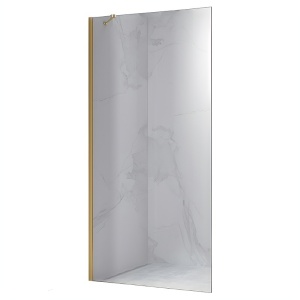 Paravan de dus Walk-in din sticla 6 mm cu rame aurii 70 x 195 cm