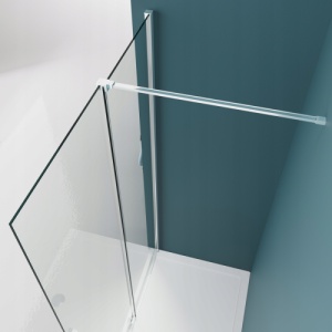 Perete de dus walk in culisant Veldman Lea crom 150 x 195 cm sticla 8 mm - Img 6