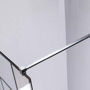 Perete de dus Walk-In SH05E, Dimensiune 110cm, Sticla securizata 8mm, Culoare Negru - Img 11