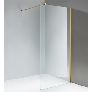 Perete de dus Walk-in SH07E, Dimensiune 110cm, Sticla securizata 8mm, Culoare Auriu - Img 16
