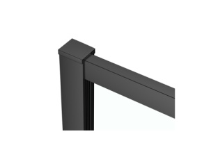Perete de dus walk-in Veldman Maroko 110 cm sticla securizata 8 mm cadru negru mat - Img 7