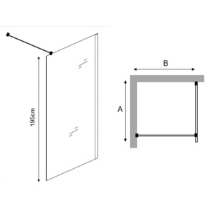 Perete dus Walk-In, PRO FB11 FROZEN, sticla securizata 8 mm, dimensiuni la alegere, lungime 195 cm - Img 7