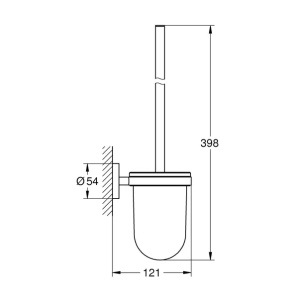 Perie WC Grohe Start negru mat - Img 3