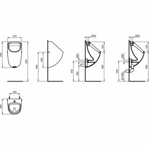 Pisoar cu alimentare superioara Ideal Standard Connect - Img 2