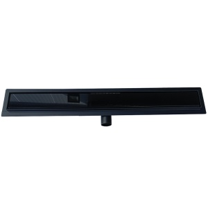 Rigola de duș liniară cu sifon fix și randament ridicat DL01 80 cm negru lucios - Img 12
