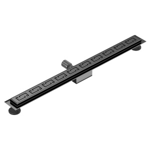 Rigola de duș liniară cu sifon fix și randament ridicat Omega DL01 70 cm – Negru - Img 5
