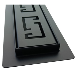 Rigola de duș liniară cu sifon fix și randament ridicat Omega DL01 70 cm – Negru - Img 15