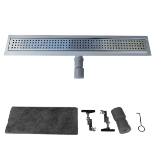 Rigola de dus liniara cu sifon fix si randament ridicat Qube DL01 60 cm – inox - Img 16
