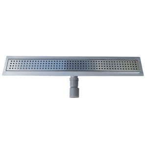 Rigola de duș liniară cu sifon fix și randament ridicat Qube DL01 90 cm – Inox - Img 14