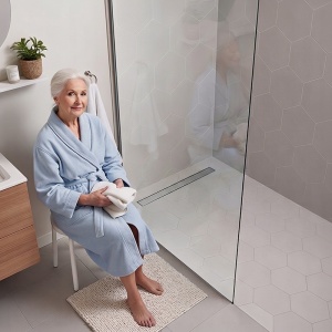Rigola de dus liniara DL05 inox 100 cm cu gratar reversibil 2 in 1 si sifon rotativ 360 - Img 10