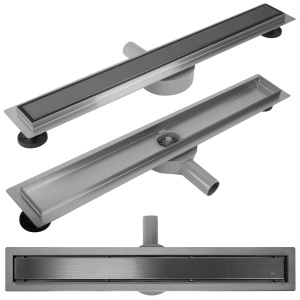 Rigola de dus liniara Rea Neox Pro Titan 100 cm, otel inoxidabil