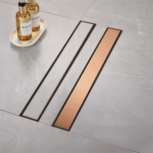 Rigola dus liniara Rea Neox Brush Copper 70 cm - Img 2