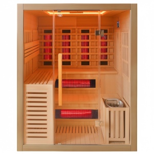 Sauna combinata cu infrarosu si finlandeza cu soba Harvia 3.8kW, Helsi pentru 4 persoane - Img 17