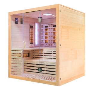 Sauna cu infrarosu si cromoterapie pentru 4 persoane EA4RS 180 x 160 x 200 cm - Img 6