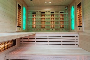 Sauna cu infrarosu si cromoterapie pentru 4 persoane EA4RS 180 x 160 x 200 cm - Img 16