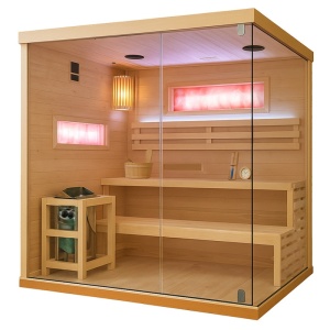 Sauna finlandeza cu temperatura inalta Harvia 6kW, 180 x 156 cm pentru 4-5 persoane
