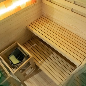 Sauna finlandeza cu temperatura inalta si argaz Harvia 3.5kW, 120 x 120 cm pentru doua persoane - Img 23