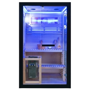 Sauna finlandeza cu temperatura inalta si soba Harvia 3.5kW 120 x 120 cm pentru 2 persoane - Img 19