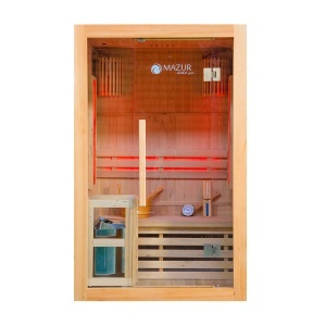 Sauna finlandeza cu temperatura inalta si soba Harvia 3.5kW pentru 2 persoane EA2S 120 x 105 cm - Img 6