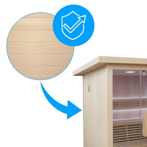 Sauna finlandeza pentru gradina cu soba Asker pentru 4-6 persoane, 180 x 180 cm - Img 9