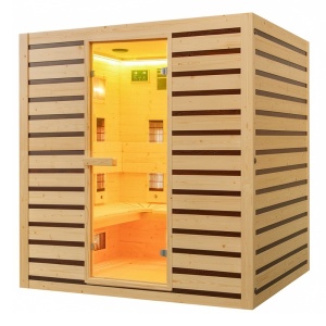 Sauna uscata cu infrarosu la temperatura joasa, Tromso, 180 x 150 cm, 230V, pentru 4-5 persoane - Img 10