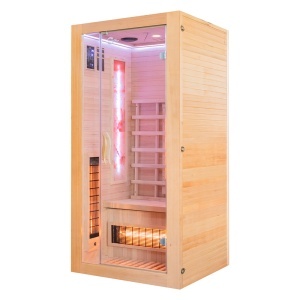 Sauna uscata cu infrarosu si cu piatra sarata pentru 1 persoana EA1RS 90 x 90 cm - Img 11