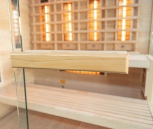 Sauna uscata cu infrarosu si cu pietre din sare de Hymalaya 4 persoane EP4RS XL stanga 180 x 160 cm - Img 10