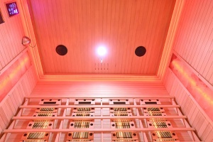 Sauna uscata cu infrarosu si cu pietre sarate pentru 4 persoane C4ST 175 x 140 cm - Img 14